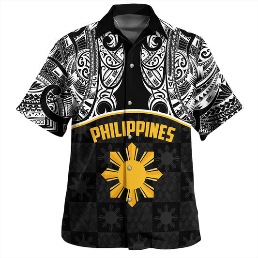 Philippines Filipinos Hawaiian Shirt Philippines Lapu Lapu With Tribal Kalabaw And Sun