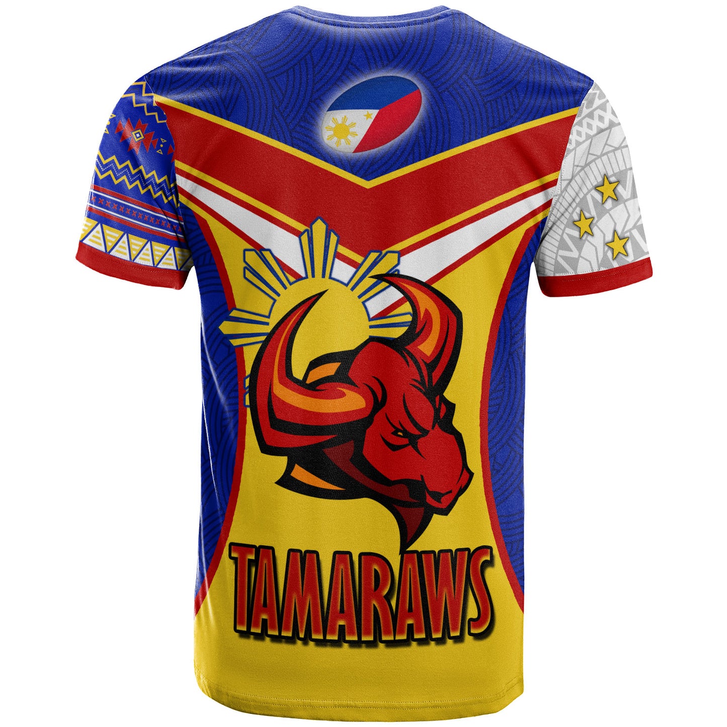 Philippines Filipinos T-Shirt Tamaraws Mascot With Flag