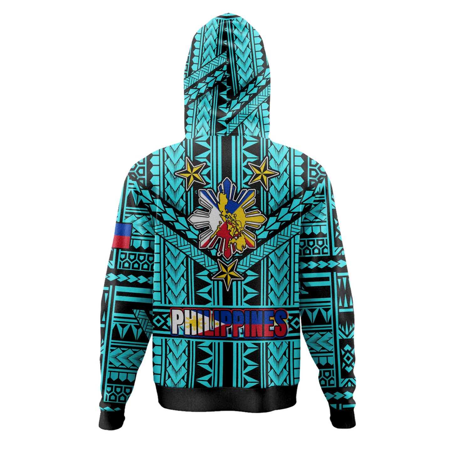 Philippines Hoodie - Filipino Sun And Stars Tribal Tattoo Patterns Style