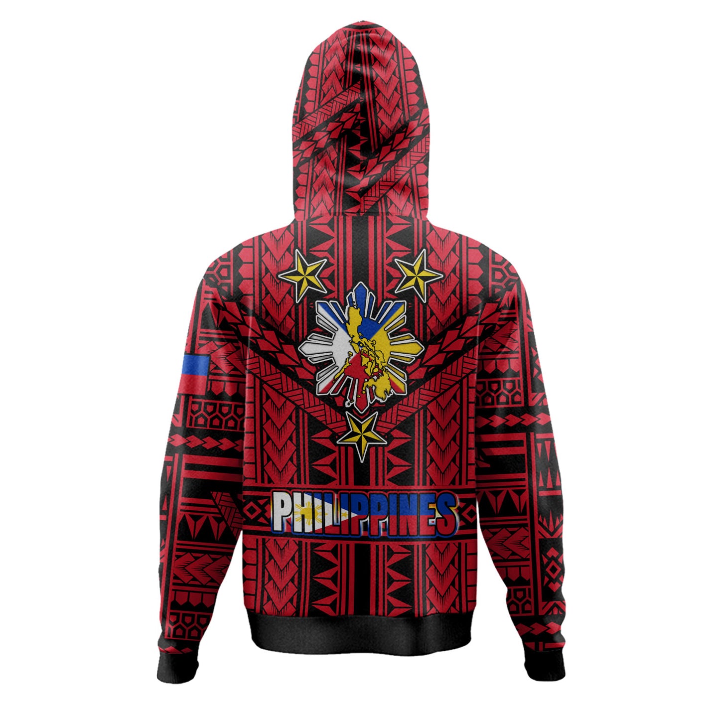 Philippines Hoodie - Filipino Sun And Stars Tribal Tattoo Patterns Style