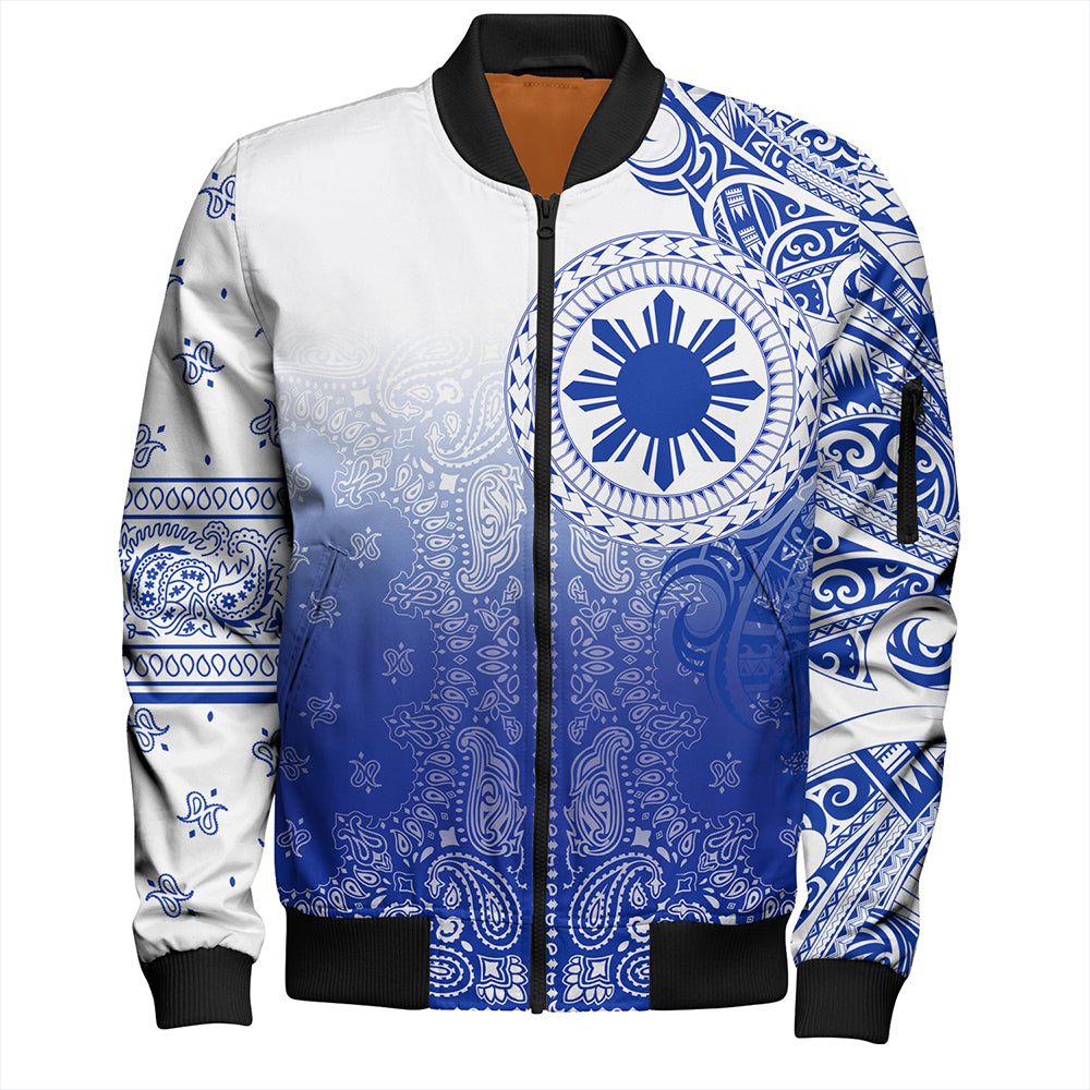 Philippines Bomber Jacket Custom Pattern With Paisley Style