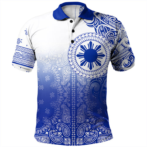 Philippines Polo Shirt Custom Pattern With Paisley Style