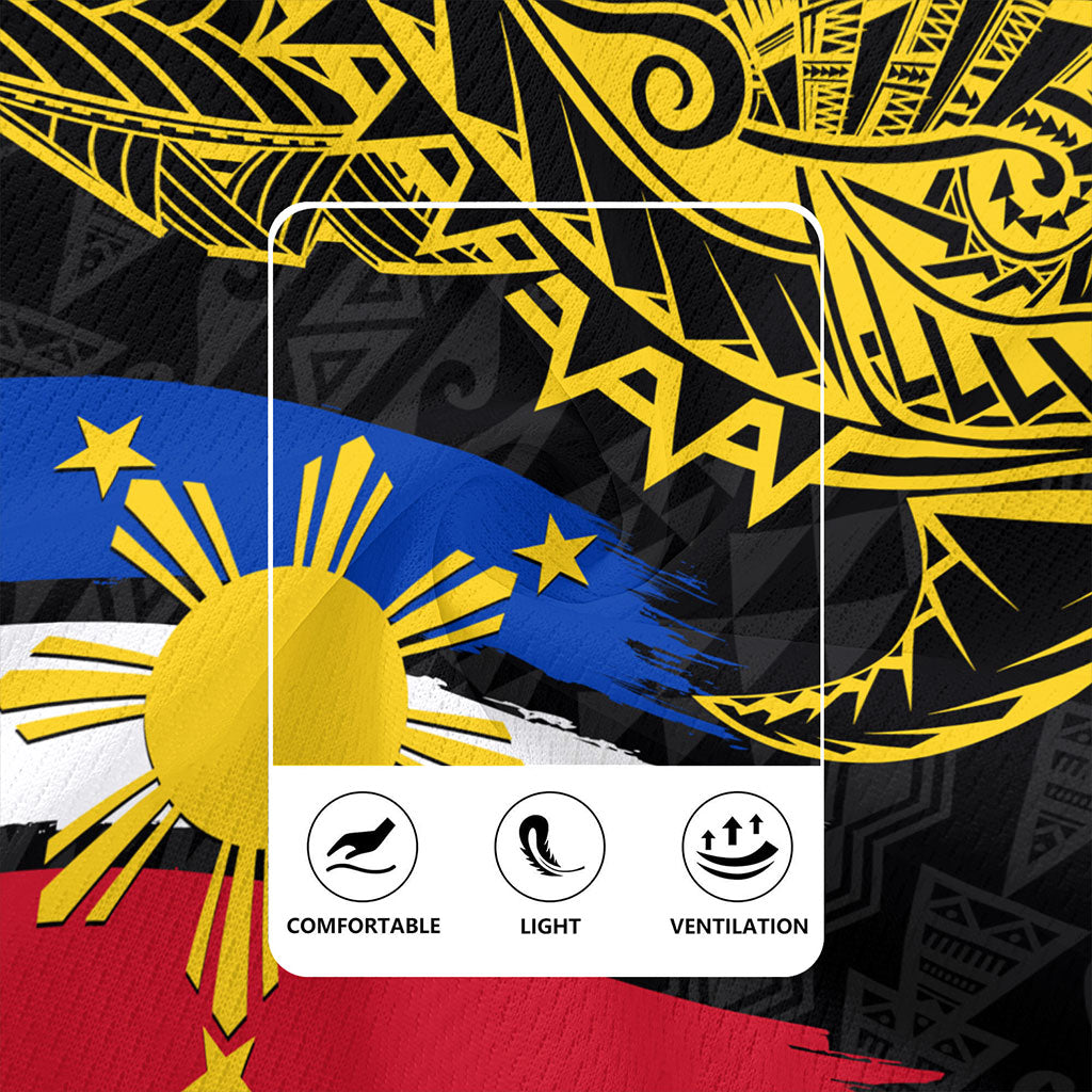 Philippines Filipinos Rugby Jersey Tribal Polynesian Grunge Flag