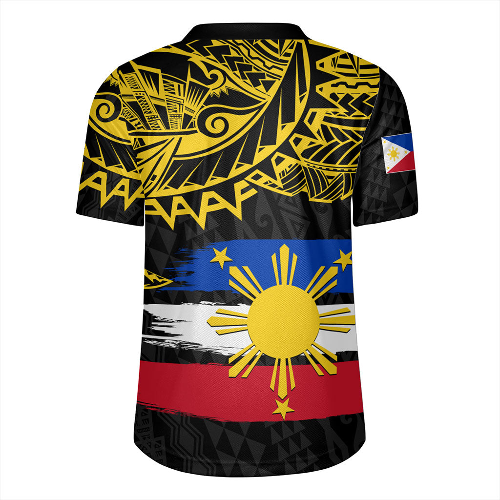 Philippines Filipinos Rugby Jersey Tribal Polynesian Grunge Flag