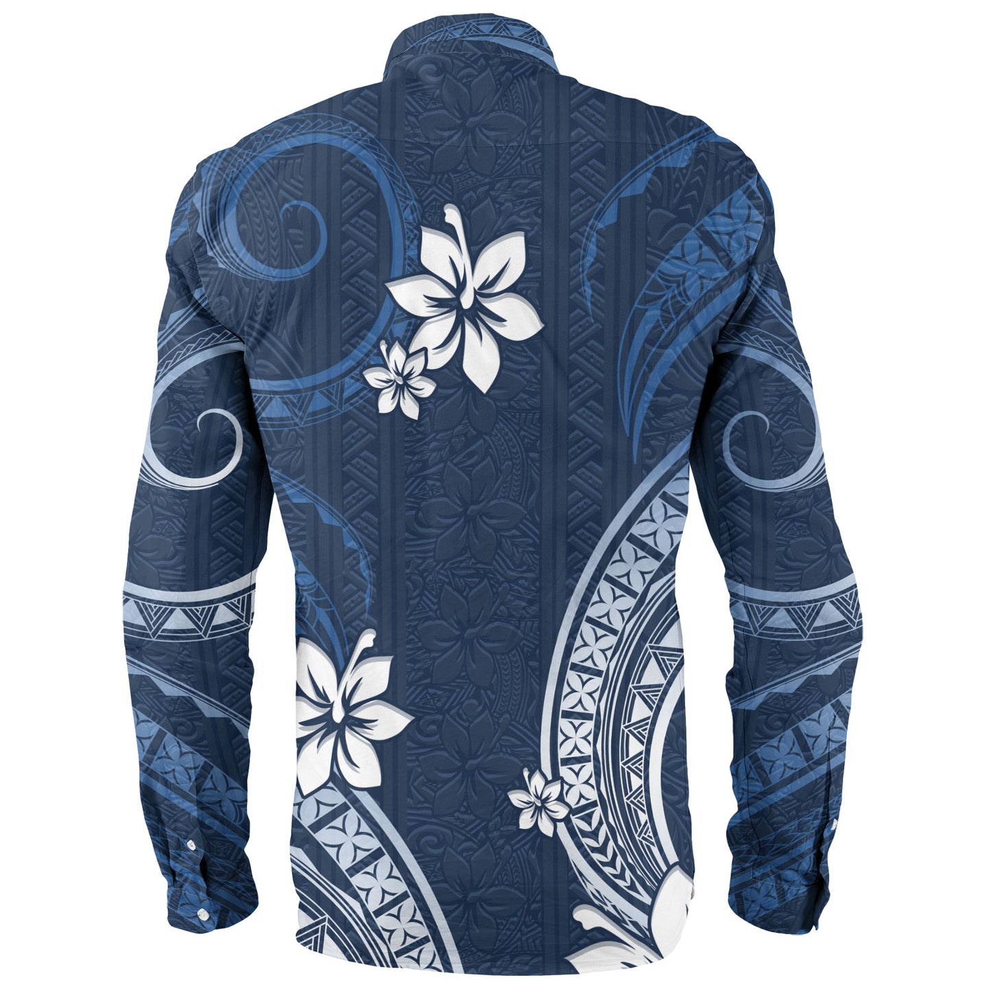 Philippines Filipinos Long Sleeve Shirt Philippines White Hibiscus Flowers Tribal Pattern
