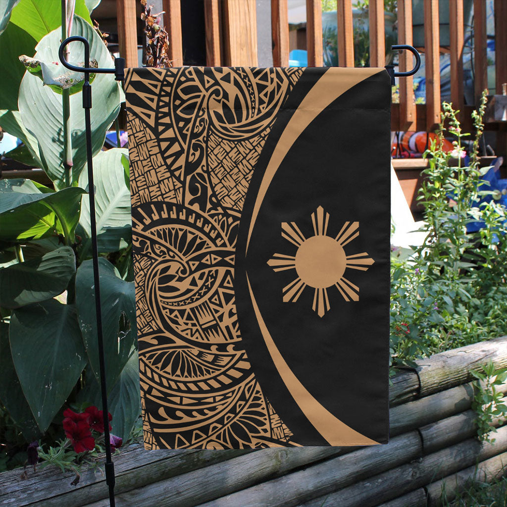Philippines Filipinos Garden Flag Lauhala Circle Gold