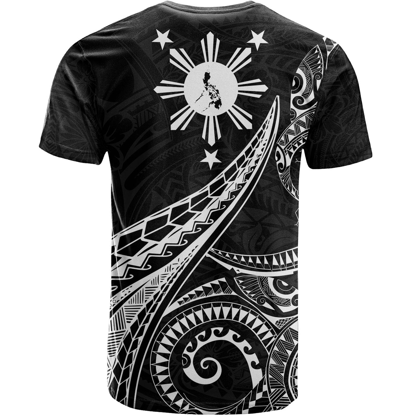 Philippines Filipinos T-Shirt Tattoo Polynesian Inspired Design Back