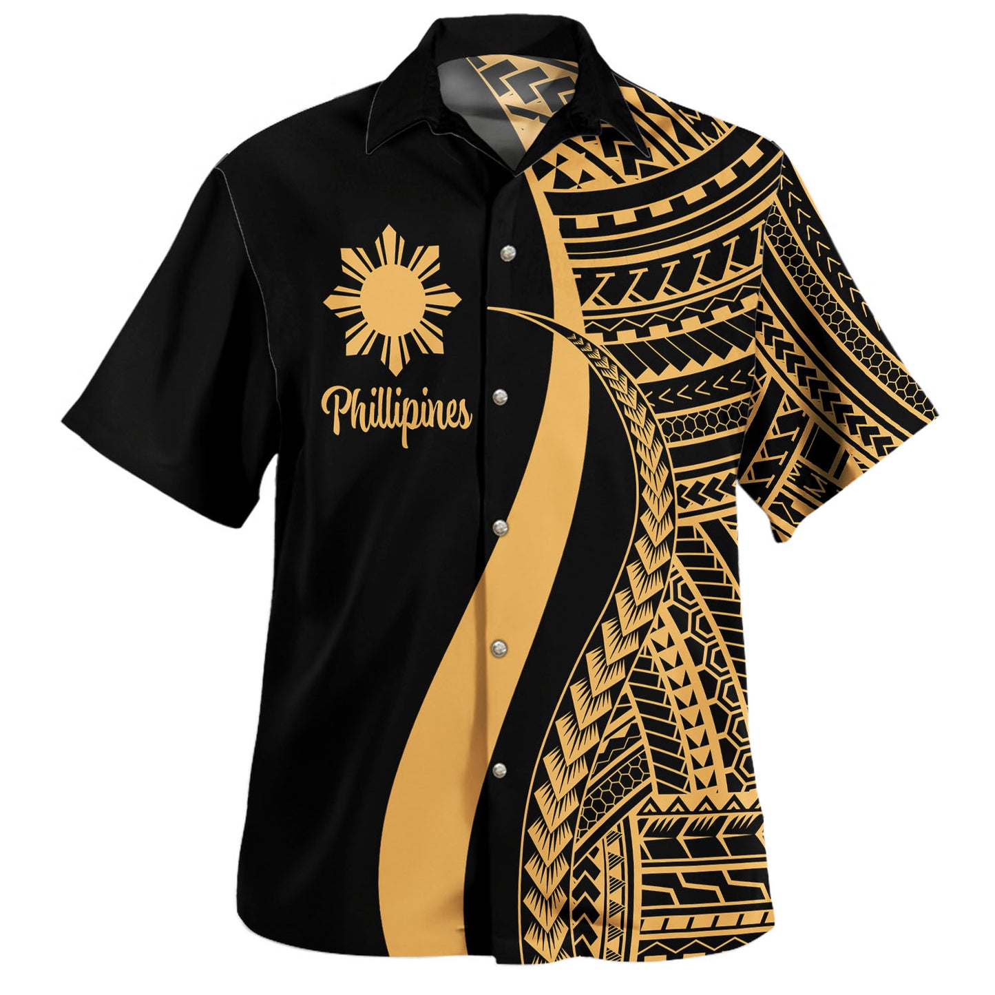 Philippines Filipinos Custom Personalised Hawaiian Shirt Polynesian Tentacle Tribal Pattern