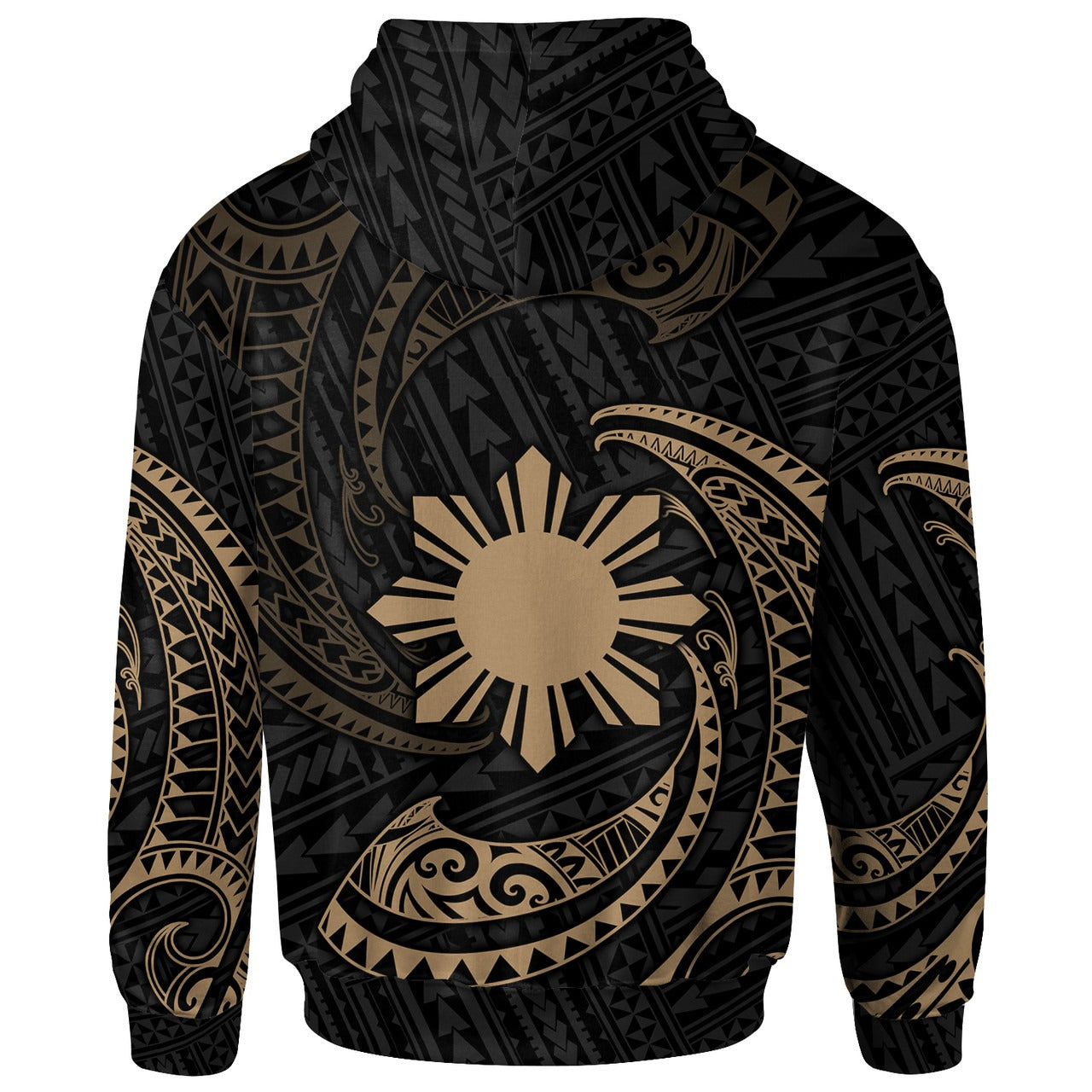 Philippines Hoodie - Gold Tribal Wave