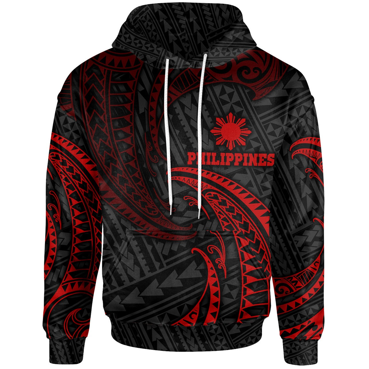 Philippines Hoodie - Gold Tribal Wave