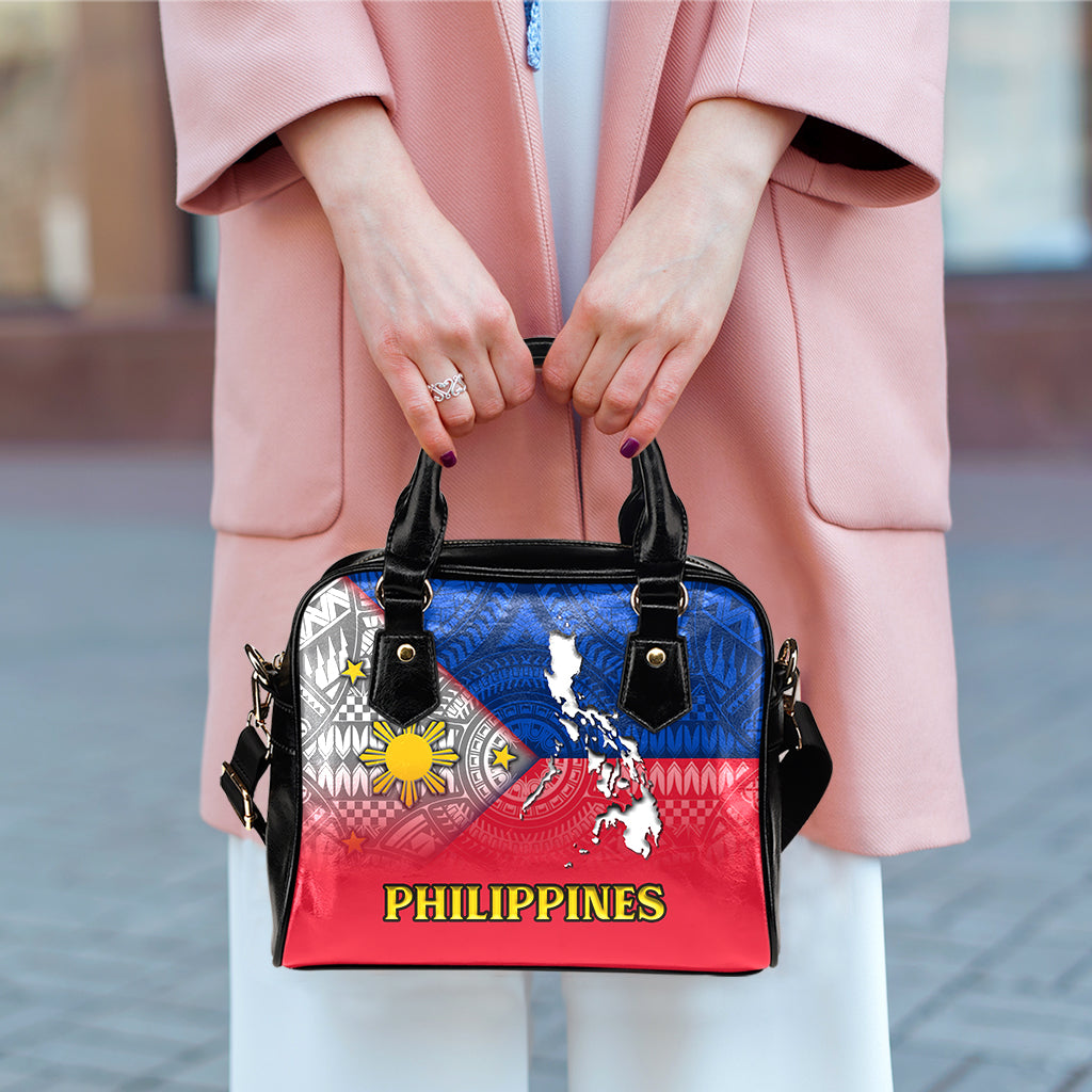 Philippines Filipinos Map And Flag Color Style Shoulder Handbag
