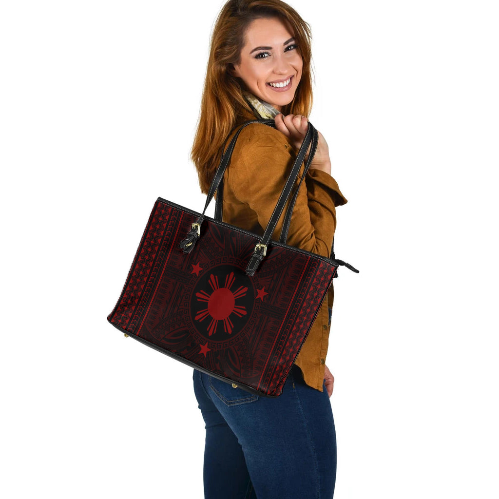 Philippines Filipino Sun Tribal Patterns Leather Totes