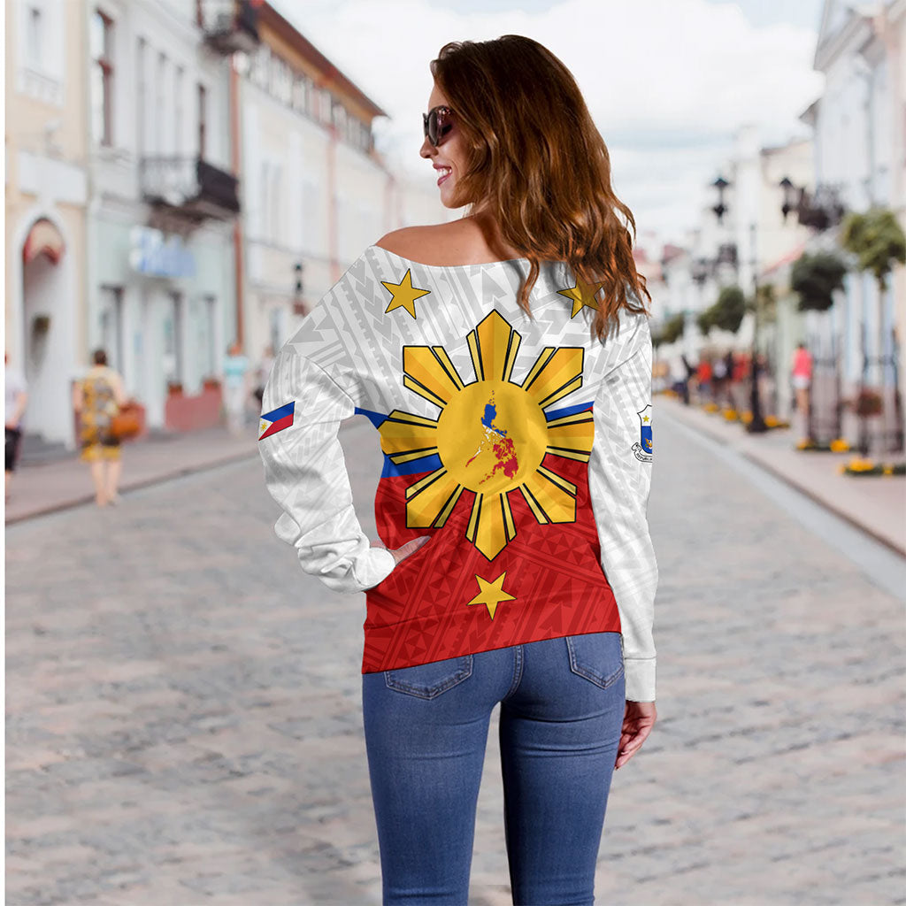 Philippines Filipinos Off Shoulder Sweatshirt Happy Independence Day