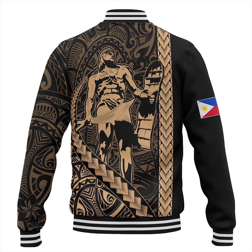 Philippines Filipinos Baseball Jacket Tribal Polynesia Lapu Lapu