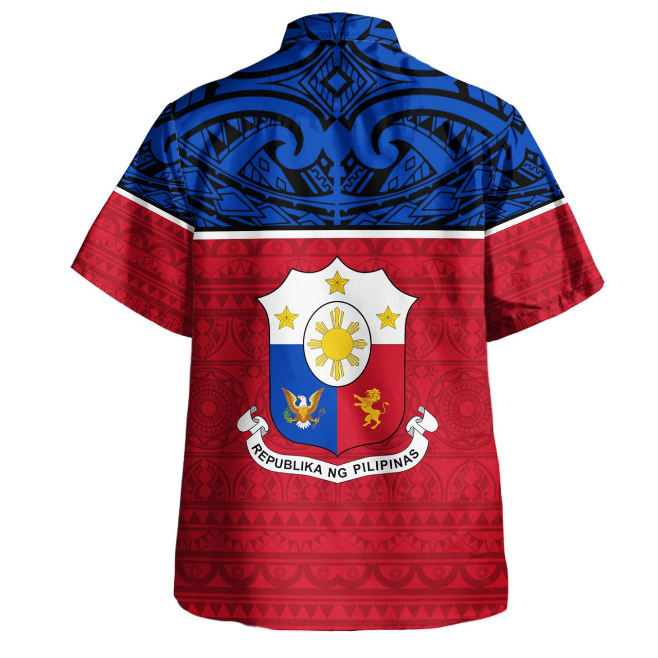 Philippines Filipinos Custom Personalised Hawaiian Shirt Coat Of Arms Tribal Patterns Style