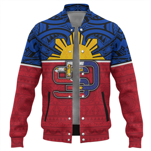 Philippines Filipinos Custom Personalised Baseball Jacket San Diego Tribal Patterns Style