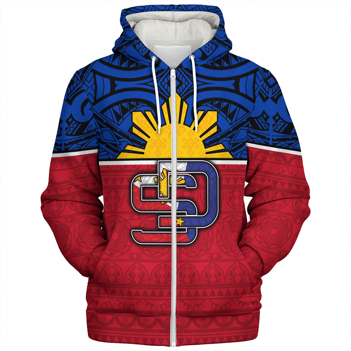 Philippines Filipinos Custom Personalised Sherpa Hoodie San Diego Tribal Patterns Style