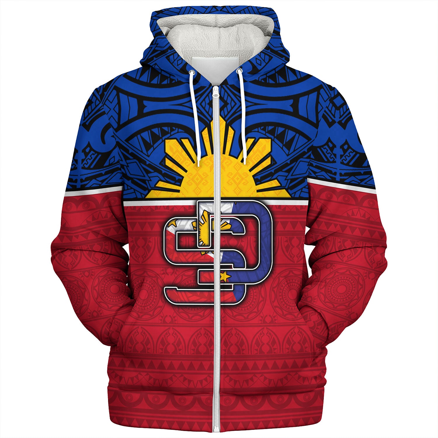 Philippines Filipinos Custom Personalised Sherpa Hoodie San Diego Tribal Patterns Style