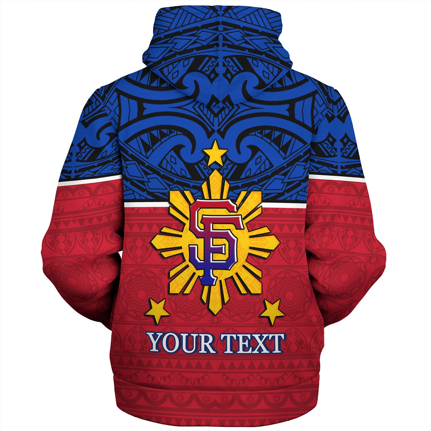 Philippines Filipinos Custom Personalised Sherpa Hoodie San Francisco Tribal Patterns Style
