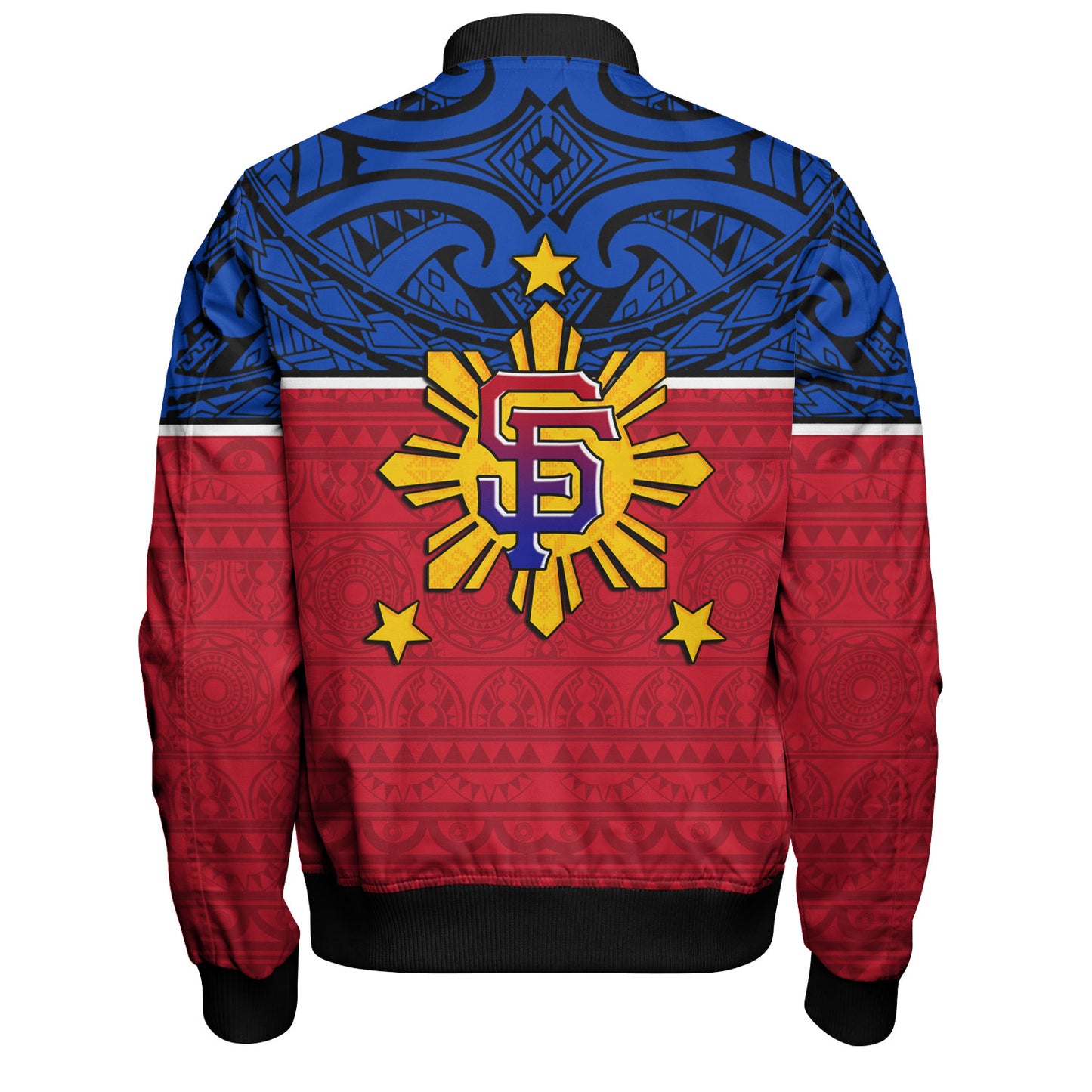 Philippines Filipinos Custom Personalised Bomber Jacket San Francisco Tribal Patterns Style
