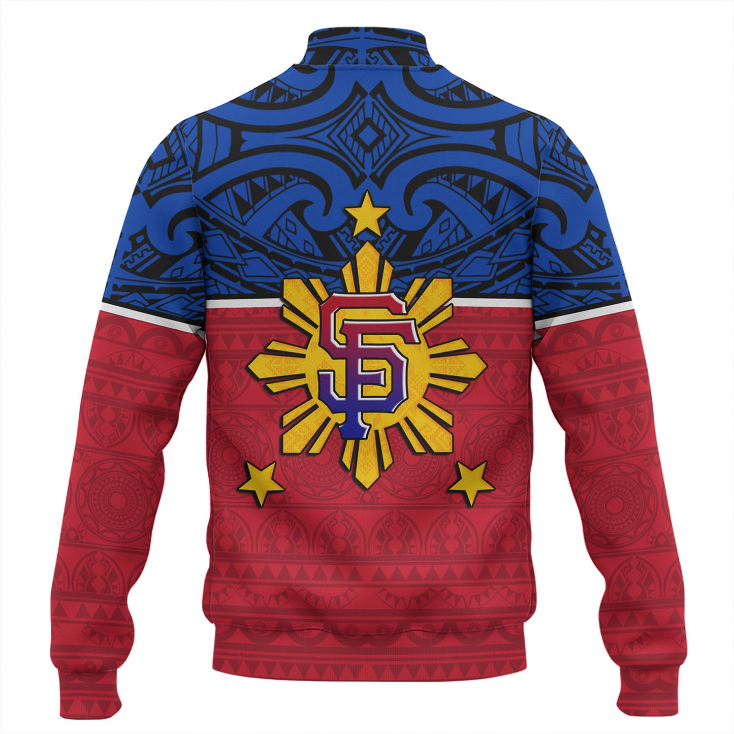 Philippines Filipinos Custom Personalised Baseball Jacket San Francisco Tribal Patterns Style