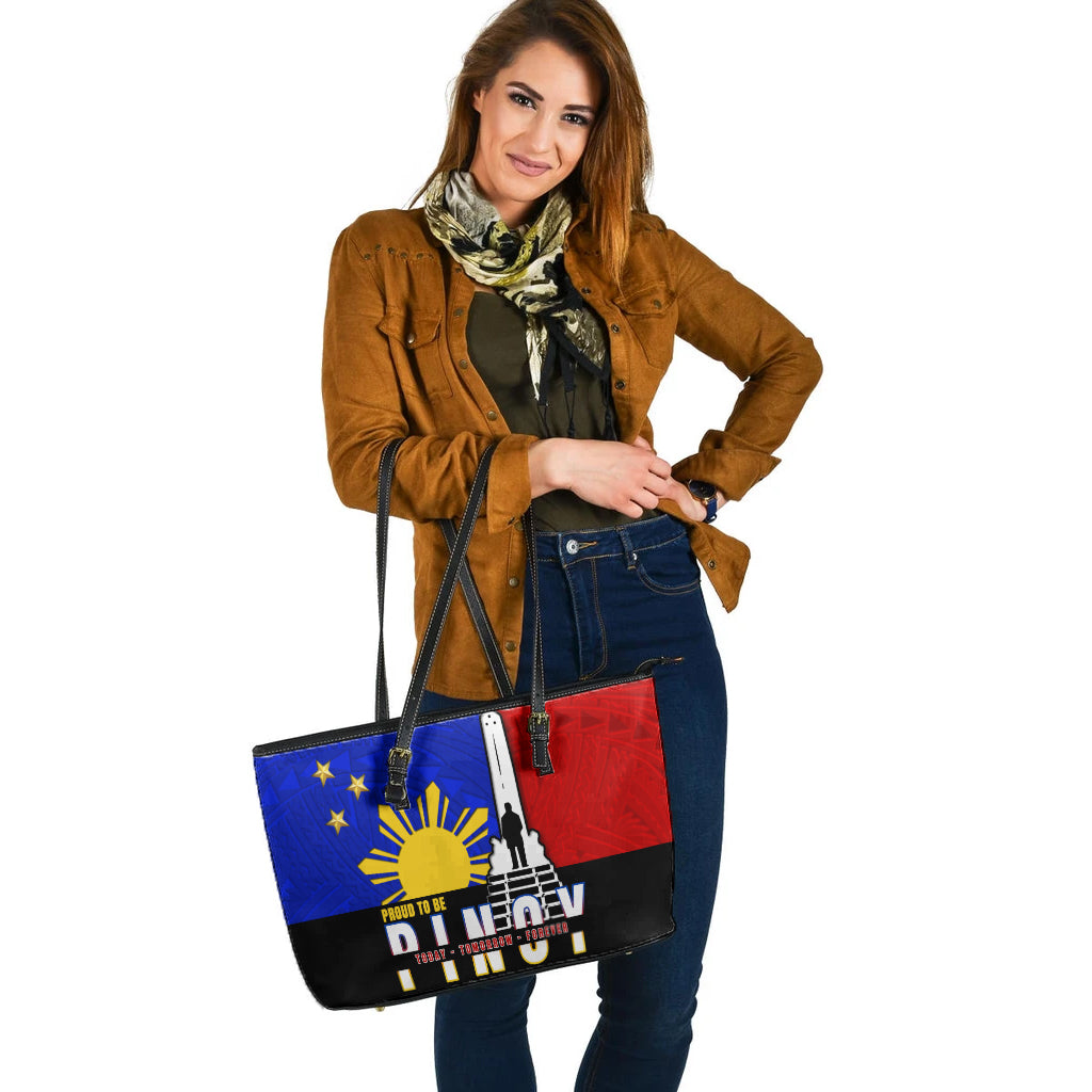 Philippines Filipinos Leather Tote Proud To Be Pinoy Rizal Park