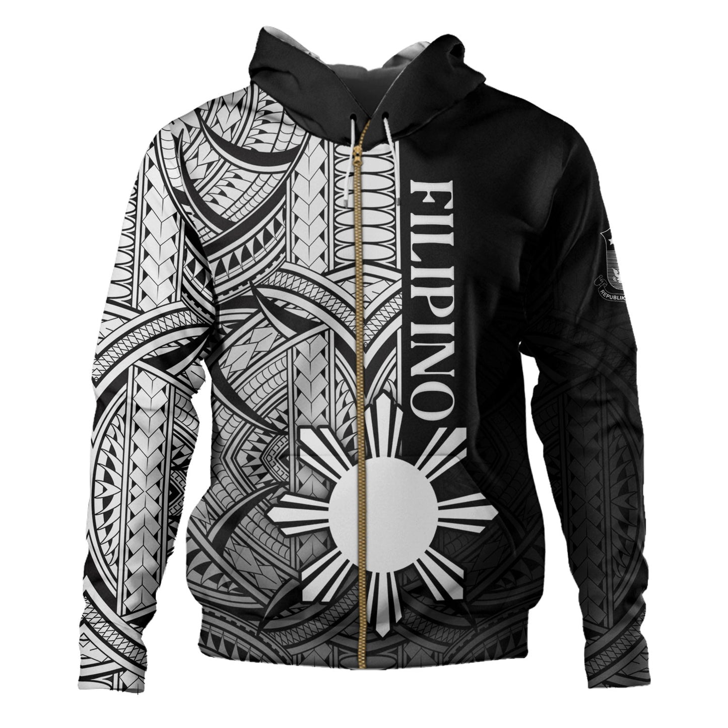 Philippines Filipinos Hoodie Cool Filipino Tribal Tatau Style