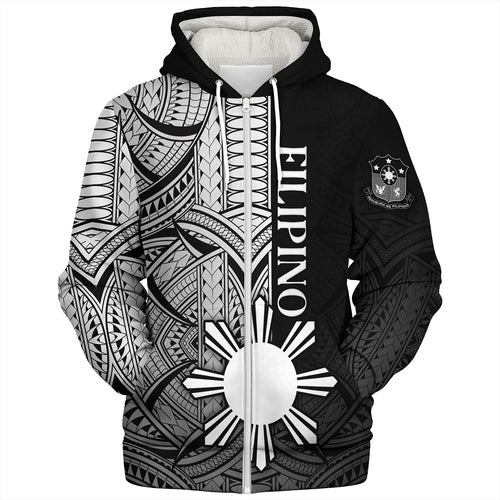 Philippines Filipinos Sherpa Hoodie Cool Filipino Tribal Tatau Style