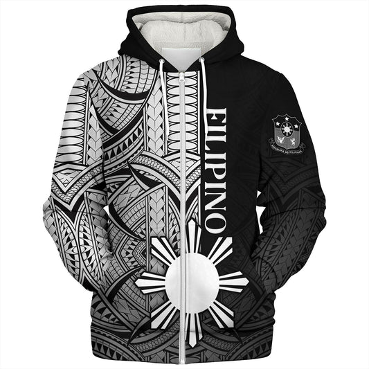 Philippines Filipinos Sherpa Hoodie Cool Filipino Tribal Tatau Style