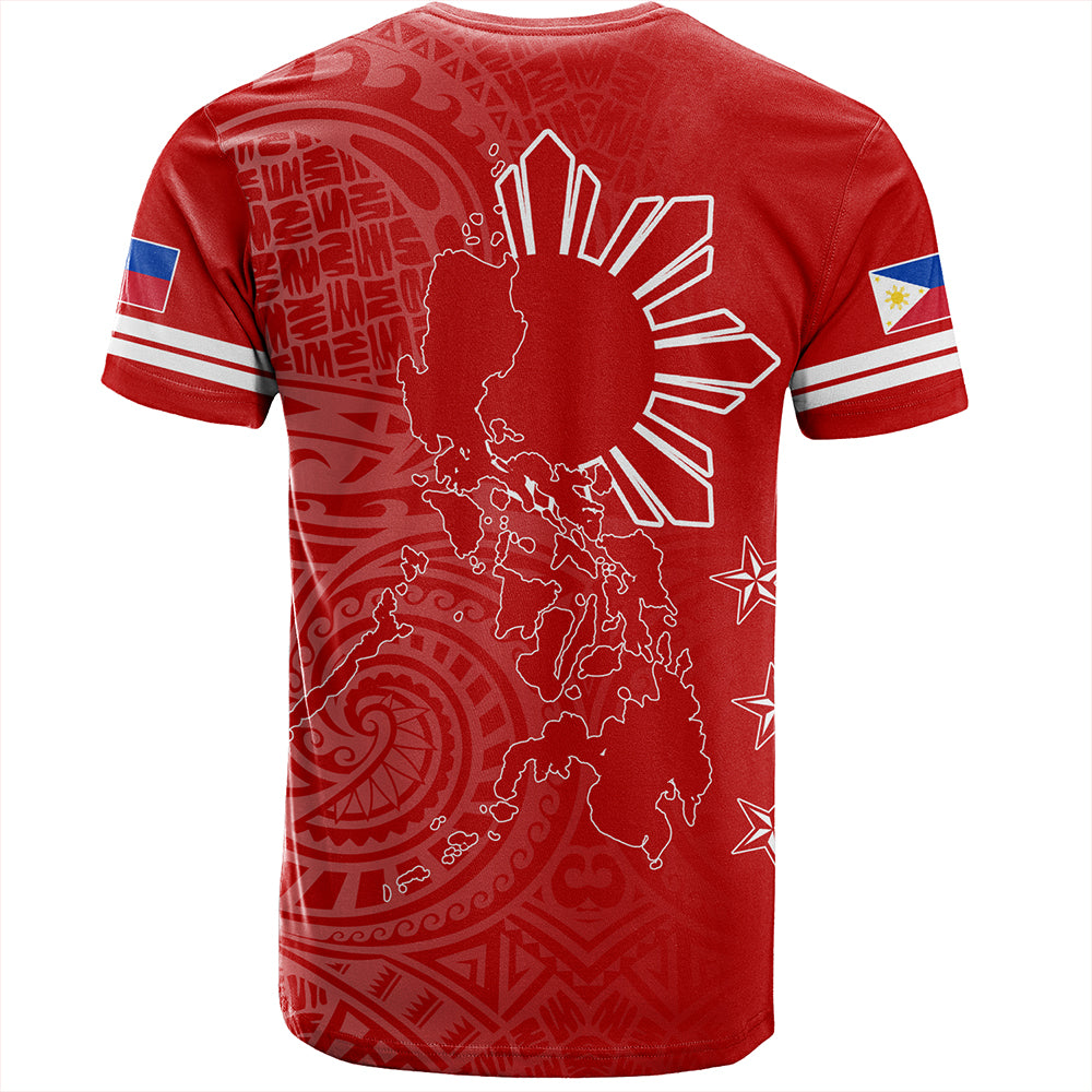 Philippines T-Shirt Lauhala Half Concept Red