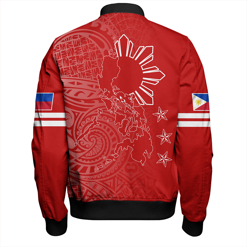 Philippines Bomber Jacket Lauhala Half Concept Red