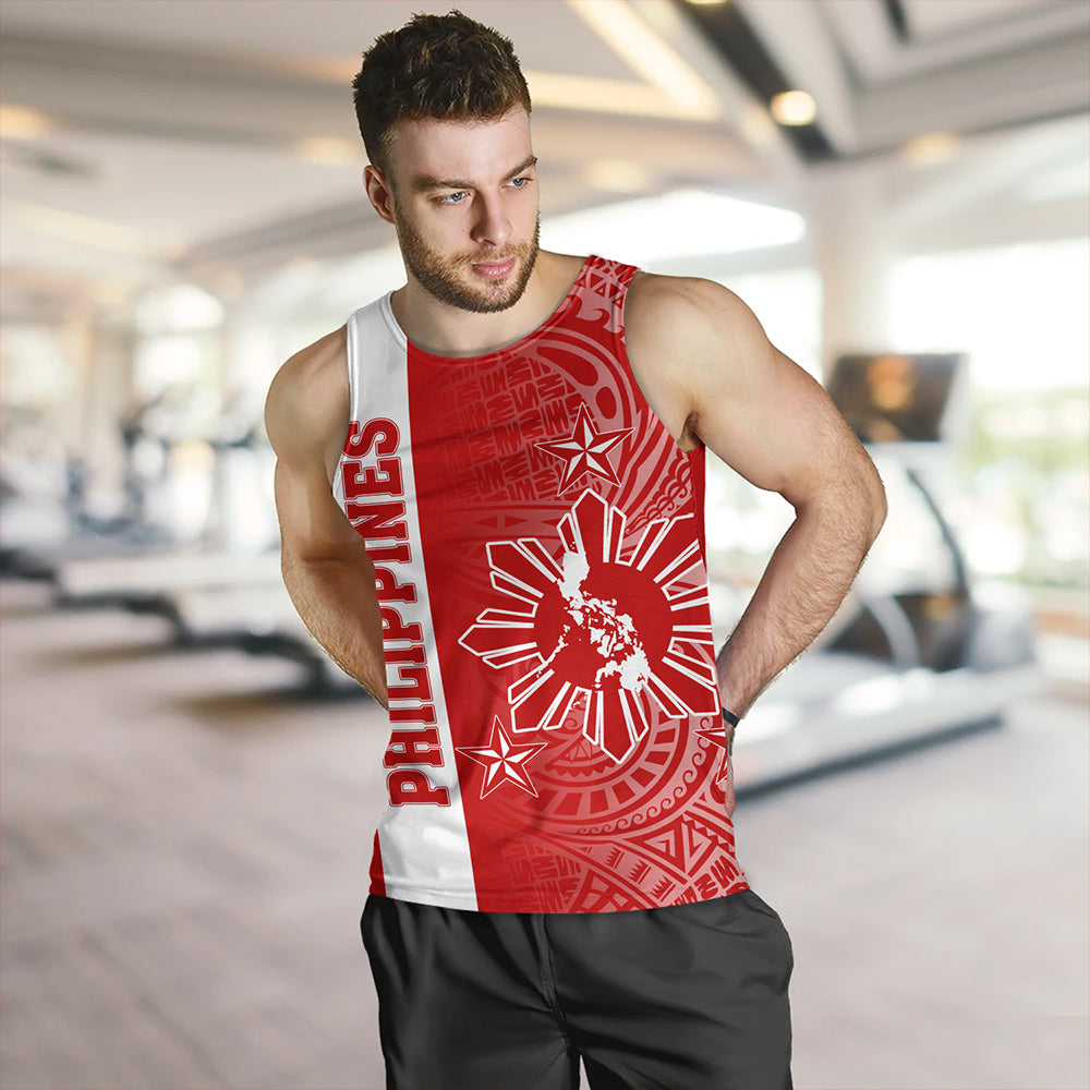 Philippines Tank Top Lauhala Half Concept Red
