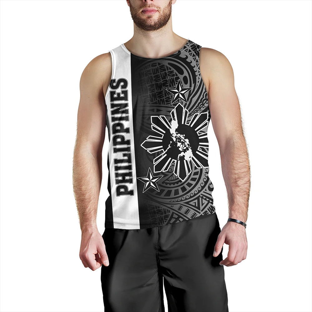 Philippines Tank Top Lauhala Half Concept Black