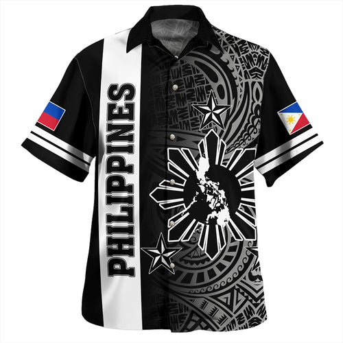 Philippines Hawaiian Shirt Lauhala Half Concept Red