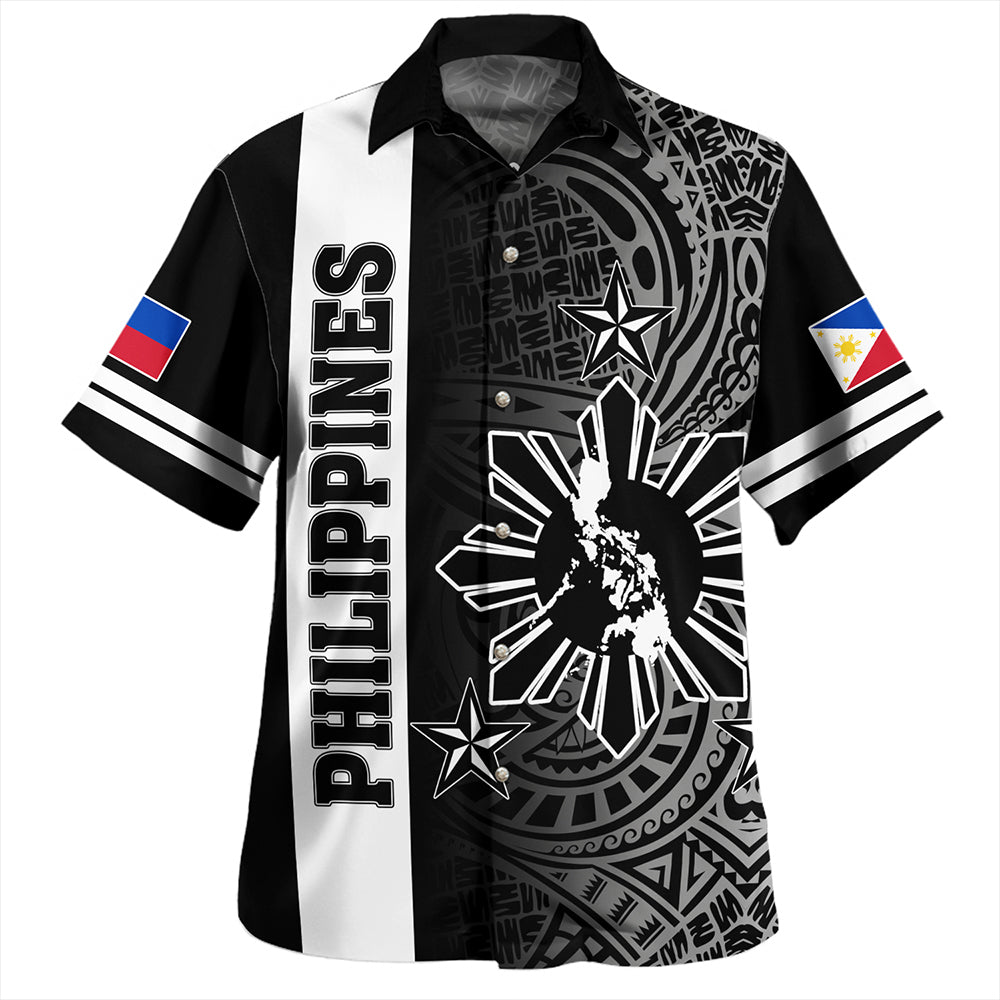 Philippines Hawaiian Shirt Lauhala Half Concept Red