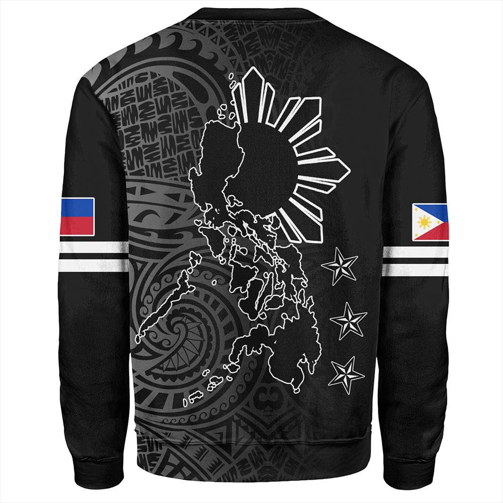 Philippines Sweatshirt Lauhala Half Concept Black