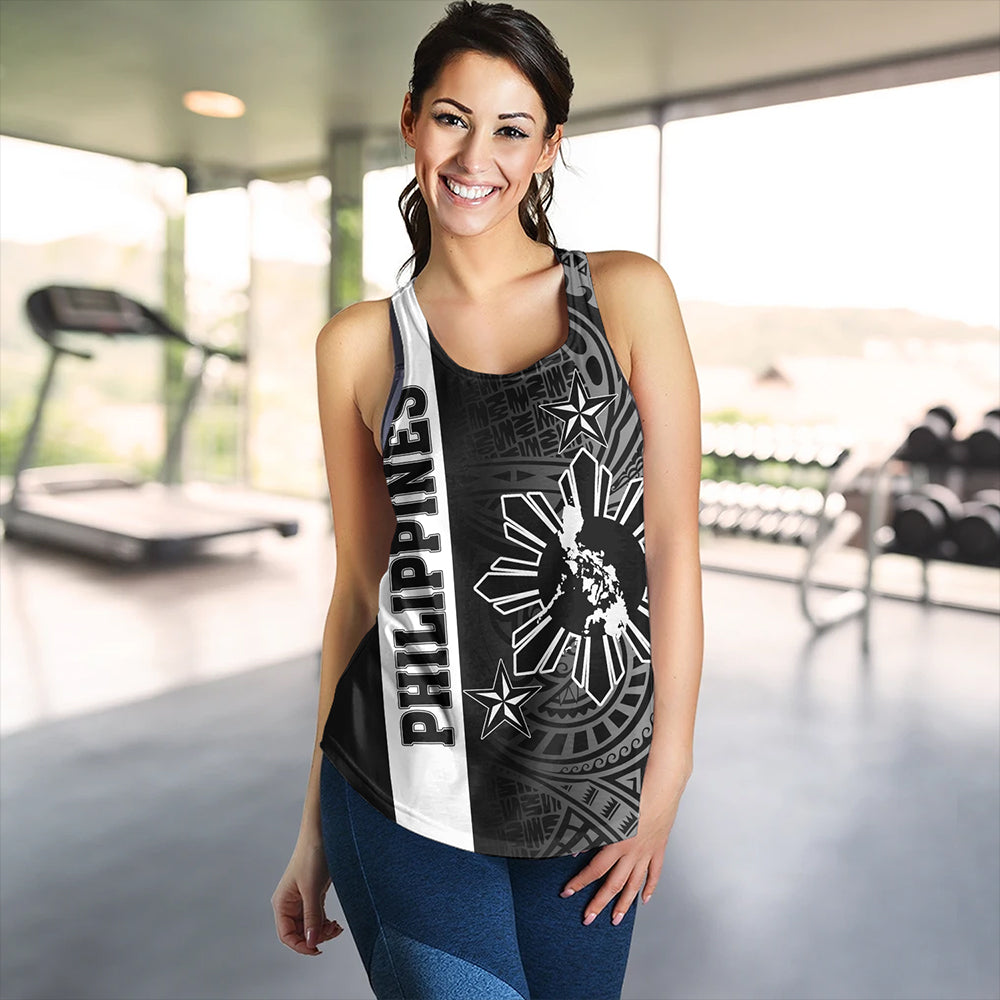 Philippines Women Tank Lauhala Half Concept Black