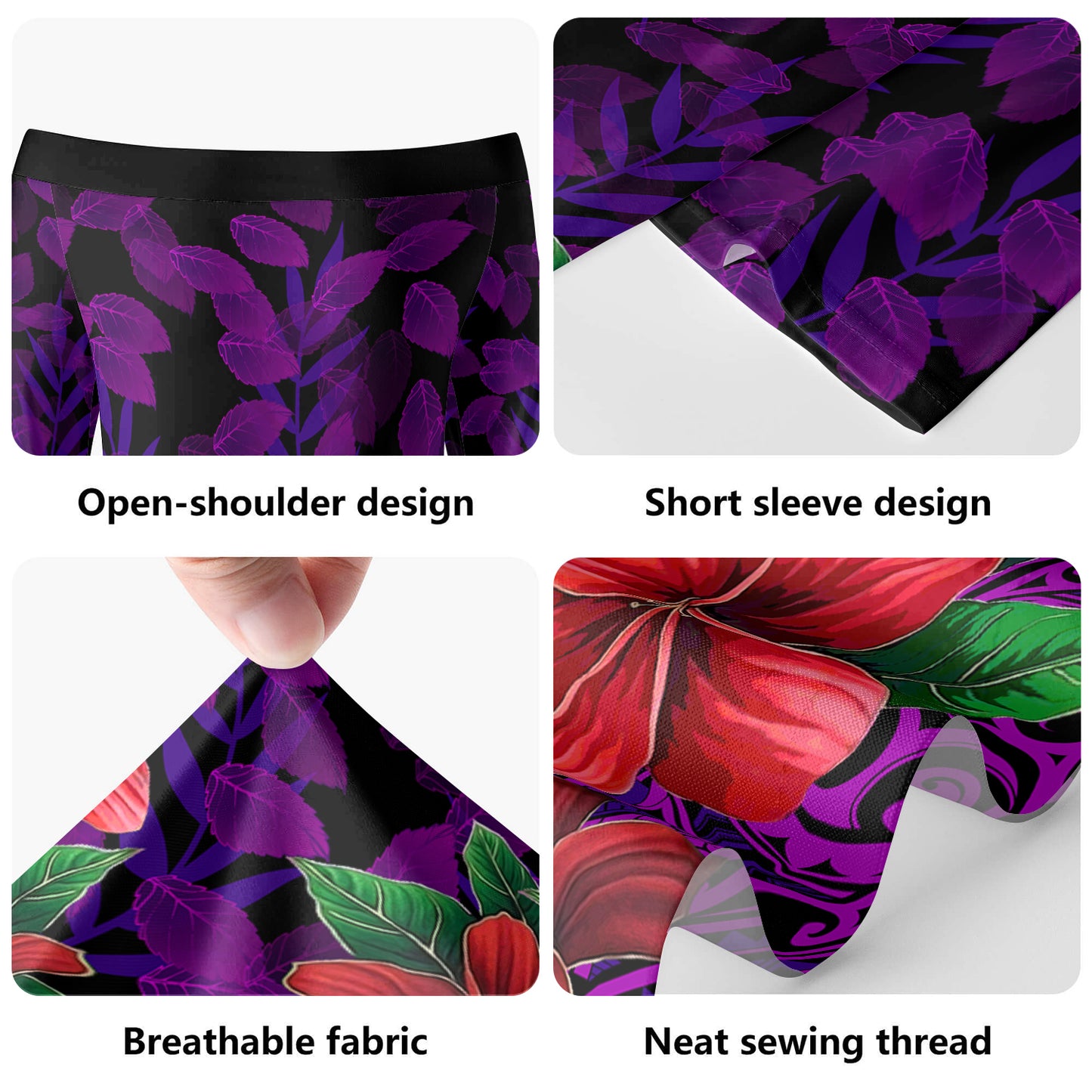 Hawaii Combo Short Sleeve Dress And Shirt Plumeria Tropical Leaf