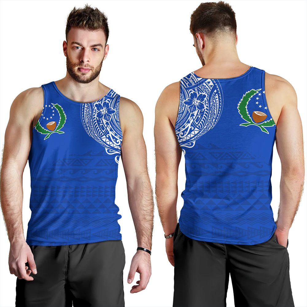 Pohnpei State Tank Top Polynesian Flag With Coat Of Arms