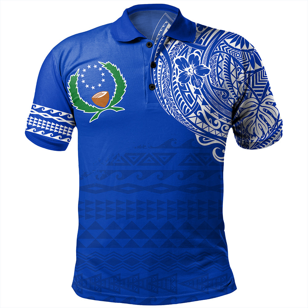 Pohnpei State Polo Shirt Polynesian Flag With Coat Of Arms
