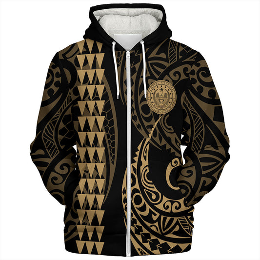 Pohnpei State Sherpa Hoodie Kakau Style Ver.1