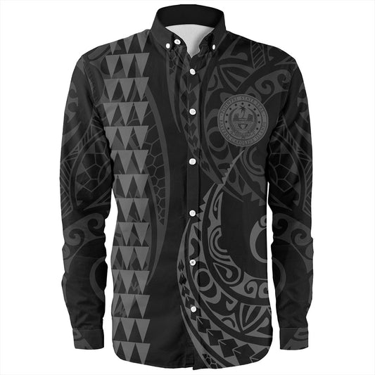 Pohnpei State Long Sleeve Shirt Kakau Style
