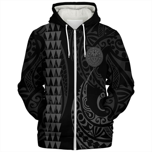 Pohnpei State Sherpa Hoodie Kakau Style