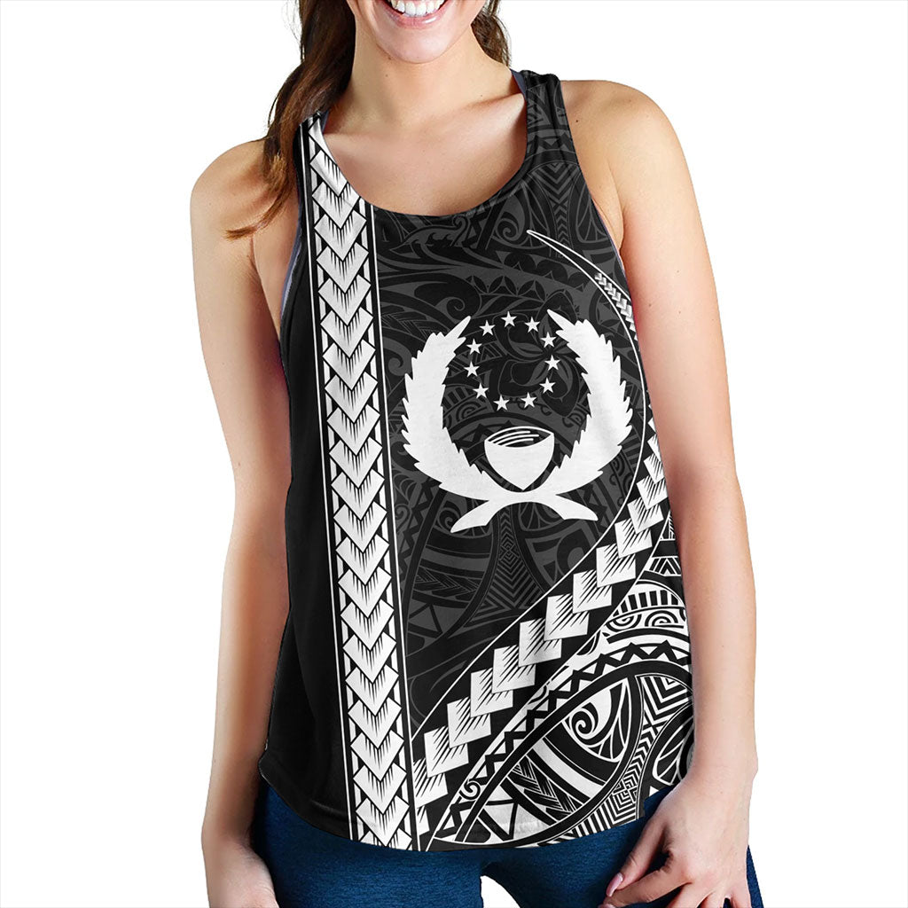 Pohnpei State Women Tank Tribal Micronesian Coat Of Arms