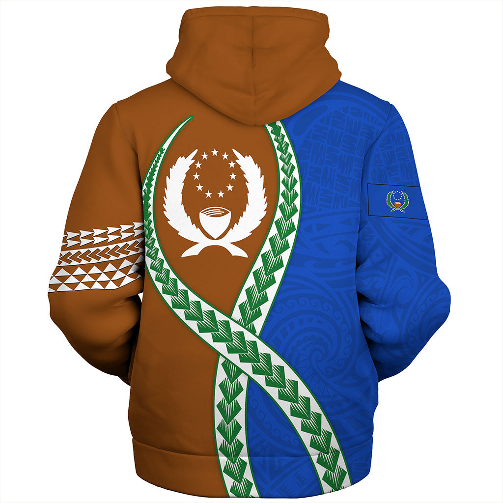 Pohnpei State Sherpa Hoodie Tribal Polynesian In My Heart