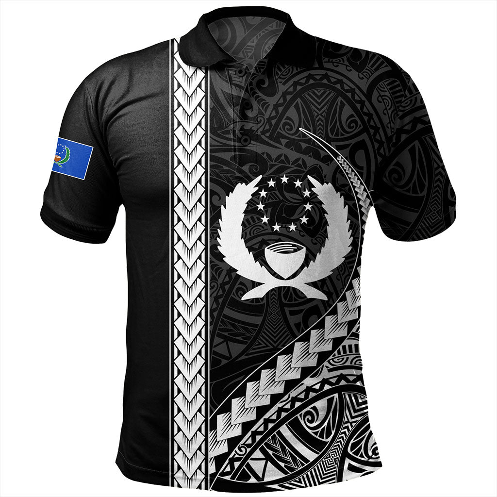 Pohnpei State Polo Shirt Tribal Micronesian Coat Of Arms