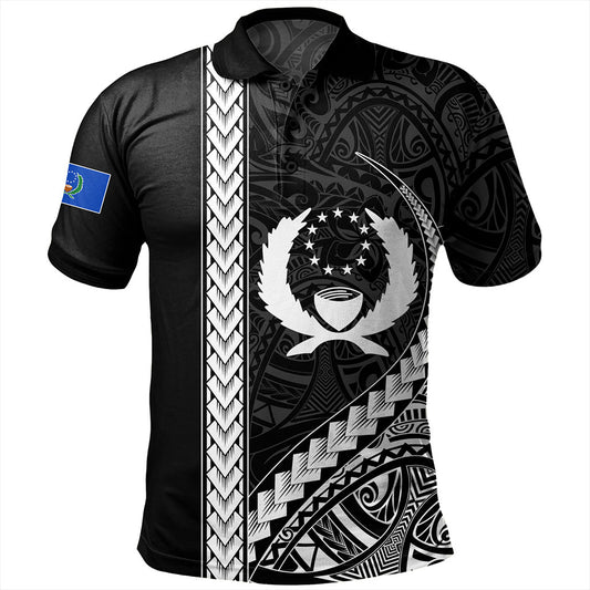 Pohnpei State Polo Shirt Tribal Micronesian Coat Of Arms