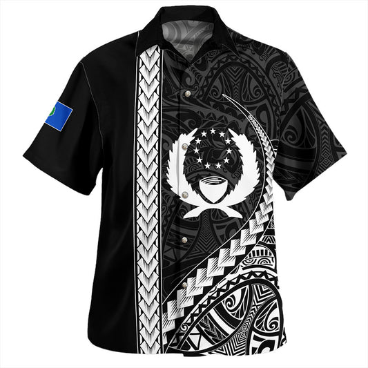 Yap State Hawaiian Shirt Tribal Micronesian Coat Of Arms