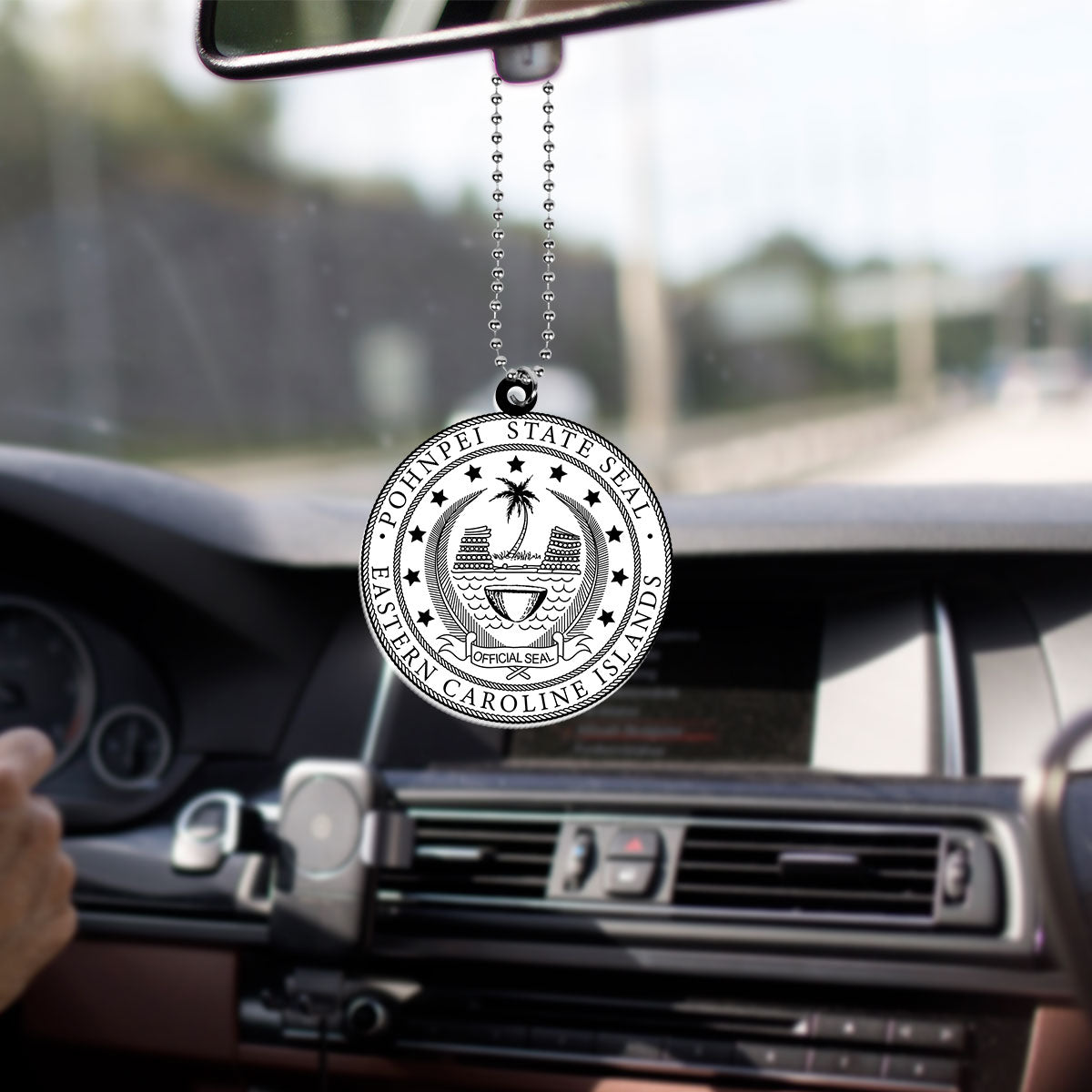 Pohnpei State Car Hanging Ornament Coat Of Arms