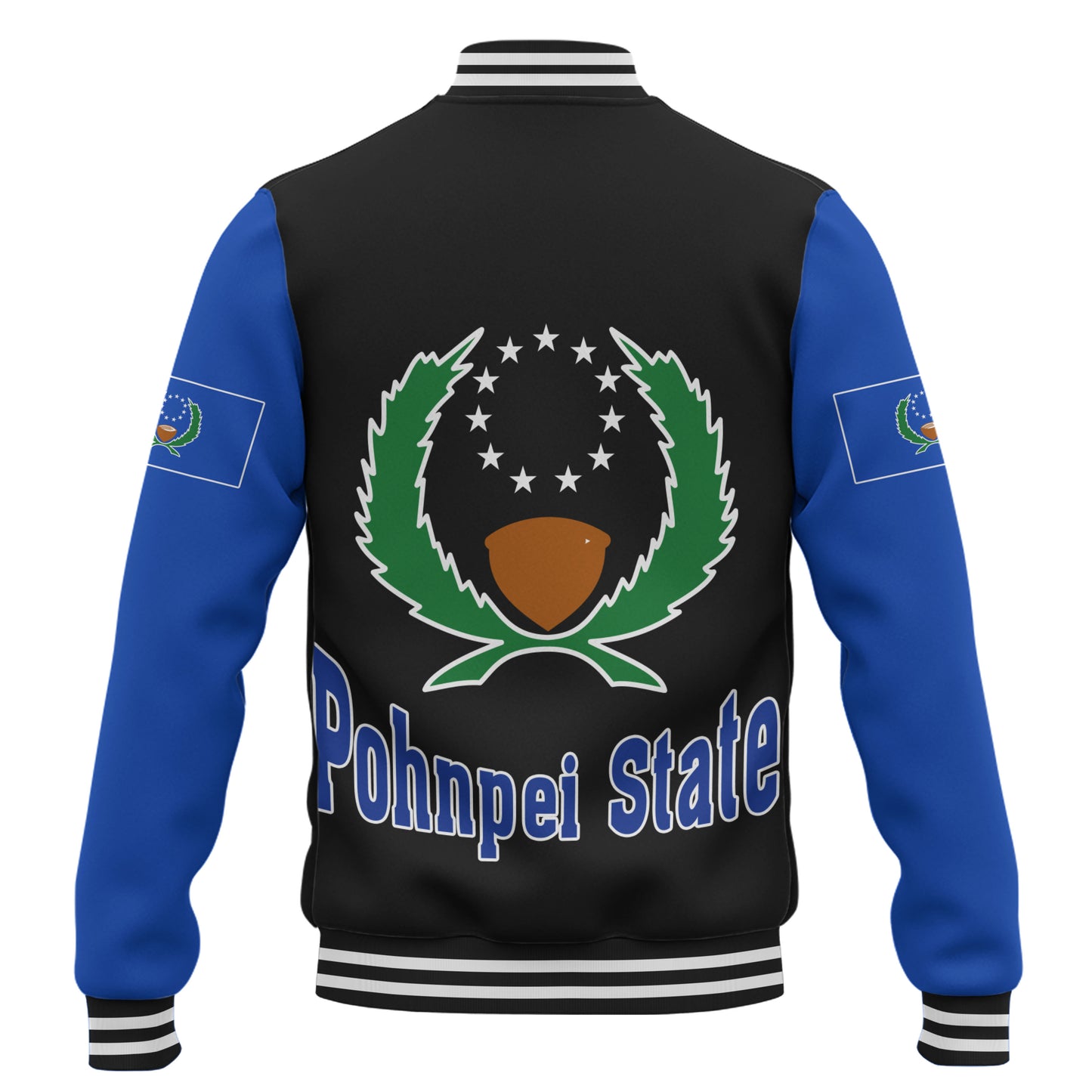 Pohnpei State Baseball Jacket Letters Style